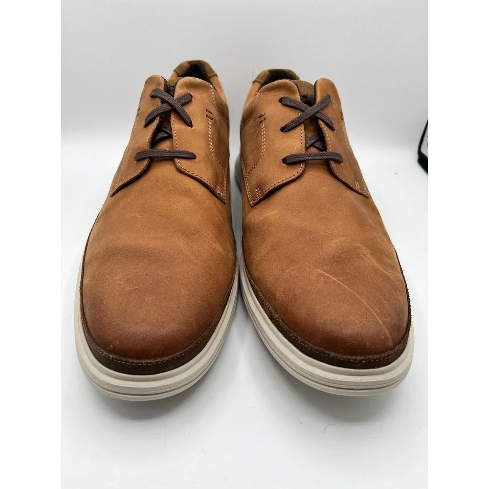 Rockport Dressports Men Tan Leather Oxford Shoes CH1289 Size 14M Brown Plain Toe